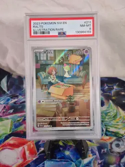Ralts 211/198 SV01 Scarlet & Violet Illustration Rare Holo PSA 8 NM-MT - Image 1