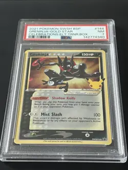 Pokemon 2021 Greninja Gold Star Promo Holo Graded PSA 7 - Image 3