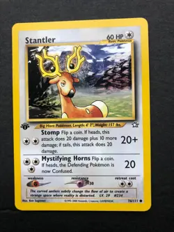 Pokemon STANTLER 76/111 1st Edition Neo Genesis NM - Image 1