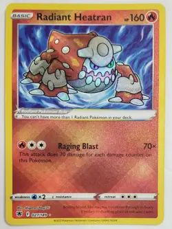 Pokemon Astral Radiance Radiant Heatran Full Art Ultra Rare Holo 027/189!!! - Image 1