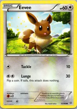 EEVEE 63/98 COMMON ANCIENT ORIGINS POKEMON NM/M - Image 1