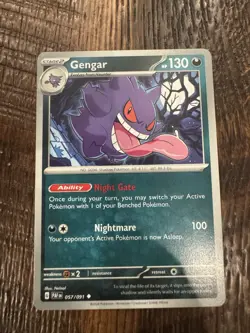 2024 Pokemon Scarlet Violet Paldean Fates Gengar 57 /91 - Image 2