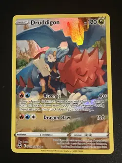 Druddigon TG09/TG30 Pokemon Silver Tempest Trainer Gallery Full Art Holo NM - Image 1