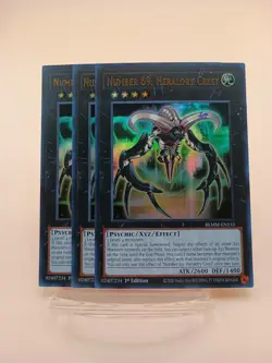 3x Number 69: Heraldry Crest 1st Edition Ultra Rare BLMM-EN153 Yu-Gi-Oh! - Image 1