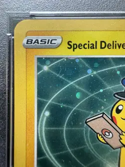 Pokemon Special Delivery Pikachu SWSH074 Sword & Shield Promo Holo PSA 8 - Image 3