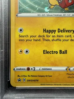 Pokemon Special Delivery Pikachu SWSH074 Sword & Shield Promo Holo PSA 8 - Image 5