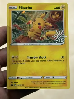 Pokemon - Pikachu - SWSH153 Holiday Calendar Promo - Holo Rare - NM/Mint - Image 1
