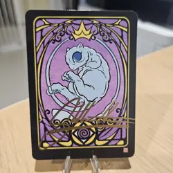 ✅ 🇦🇺 Pokai Gaku Shiny Mew Signed Card by Art Yueh Pokemon Custom Card Promo - Image 1