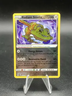 Pokemon TCG Radiant Steelix Sword & Shield - Lost Origin 124/196 NM UQ1 - Image 1