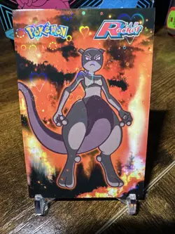 Pokemon Card Database Team Rocket Mewtwo Heart Holo - Image 1
