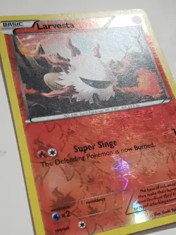 REVERSE HOLO Larvesta 21/108 LP - Dark Explorers Pokemon Card - Kouki Saitou - Image 2
