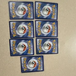Pokemon TCG Holo Cracked Ice 7-Card Basic Energy Lot - Fighting, Grass, Fire - Image 2