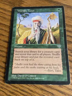 MTG Worldly Tutor - Mirage 1996 - Image 1