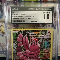 CGC 10 Oricorio GG04/GG70 Crown Zenith Secret Illustration Rare Pokemon GEM MINT - Image 2