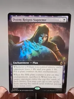 Doom Reigns Supreme (Extended Art) Marvel Super Heroes MTG Foil Near Mint - Image 1