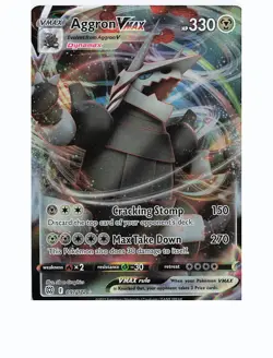 AGGRON VMAX 097/172 Holo VMAX Rare BRILLIANT STARS Pokemon Holo Near Mint - Image 1