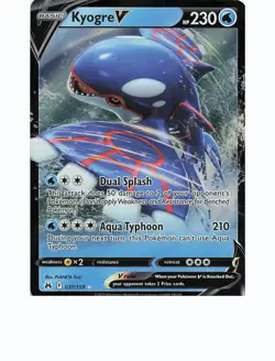 KYOGRE V 037/159 Holo V Rare CROWN ZENITH Pokemon Holo Near Mint - Image 1