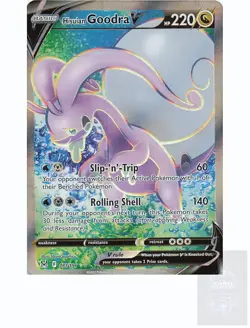 HISUIAN GOODRA V 187/196 Ultra Rare LOST ORIGIN Pokemon Holo Near Mint - Image 1