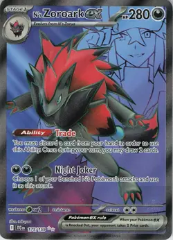 N'S ZOROARK EX 175/159 Ultra Rare JOURNEY TOGETHER Pokemon Holo Near Mint - Image 1