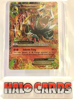 PACK Fresh Mega M HOUNDOOM EX 22/162 XY BREAKthrough HOLO FULL ART Pokemon Y12 - Image 1