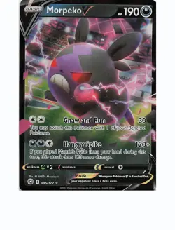 MORPEKO V 095/172 Holo V Rare BRILLIANT STARS Pokemon Holo Near Mint - Image 1