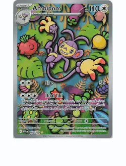 AMBIPOM 107/094 Illustration Rare PHANTASMAL FLAMES Pokemon Holo Near Mint - Image 1