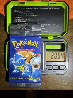 1999 Pokemon Base Set Unlimited Long Crimp Blastoise Booster Pack SEALED - Image 3