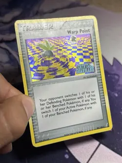 Warp Point 84/100 2006 Ex Crystal Guardians Reverse Holo Stamped Pokemon Card MP - Image 3