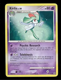 Pokemon Kirlia 53/132 Secret Wonders Diamond & Pearl 2007 Uncommon LP - Image 1