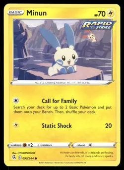 Minun 090/264 - Fusion Strike - Common NM - Image 1