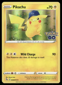 Pikachu 028/078 - Holo Pokemon GO - Rare NM - Image 1