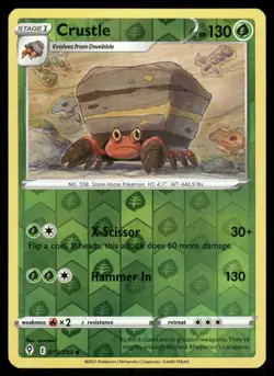 Crustle 012/203 - Evolving Skies - Reverse Holo Uncommon LP - Image 1