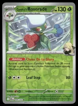 Cynthia's Roserade 008/182 - Destined Rivals - Reverse Holo Rare LP - Image 1