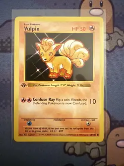 Pokemon TCG Vulpix 1st Edition Shadowless Base Set 68/102 - Image 1