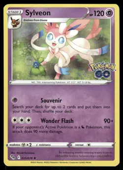 Sylveon 035/078 - Holo Pokemon GO - Rare NM - Image 1