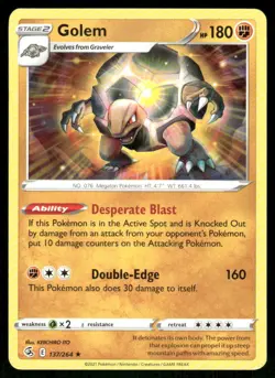 Golem 137/264 - Fusion Strike - Rare LP - Image 1