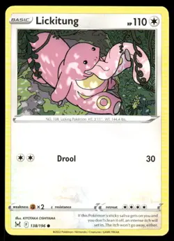 Lickitung 138/196 - Lost Origin - Common NM - Image 1