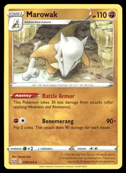 Marowak 070/163 - Battle Styles - Rare MP - Image 1