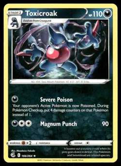 Toxicroak 166/264 - Fusion Strike - Rare NM - Image 1