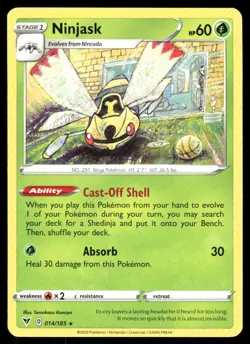 Ninjask 014/185 - Vivid Voltage - Rare NM - Image 1