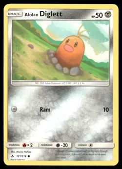 Alolan Diglett 121/214 - Unbroken Bonds - Common NM - Image 1