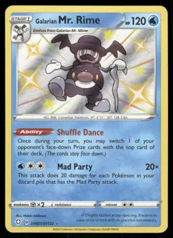 Galarian Mr. Rime SV021/SV122 - Shining Fates Shiny Vault - Holo Shiny Rare NM - Image 1