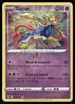 Zacian 082/185 - Vivid Voltage - Holo Amazing Rare MP - Image 1