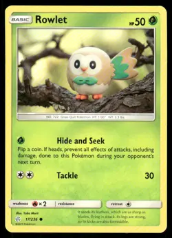 Rowlet 17/236 - Cosmic Eclipse - Common NM - Image 1
