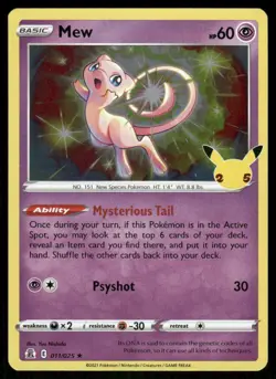 Mew 011/025 - Holo Celebrations - Rare NM - Image 1
