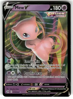 Mew V 113/264 - Holo Fusion Strike - V Rare NM - Image 1