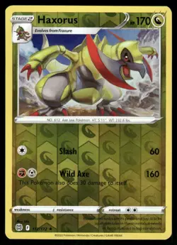 Haxorus 112/172 - Brilliant Stars - Reverse Holo Rare NM - Image 1