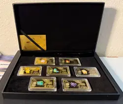 Pokemon Collectible 1 oz. Gold-Plated Bars - 7pc. Set With Case and Certificate! - Image 1