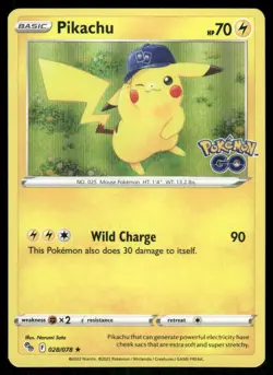 Pikachu 028/078 - Holo Pokemon GO - Rare NM - Image 1