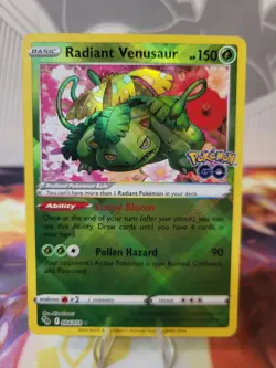 Radiant Venusaur #004 SW&SH Pokemon Go Near Mint - Image 1